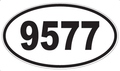 9577 - Oval Sticker
