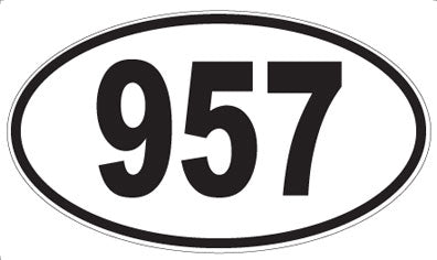957 - Oval Sticker