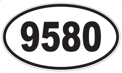 9580 - Oval Sticker