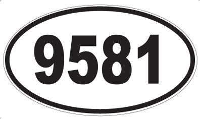 9581 - Oval Sticker