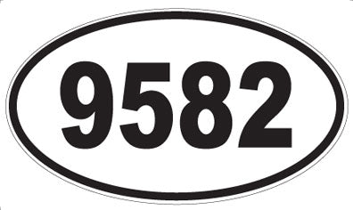 9582 - Oval Sticker