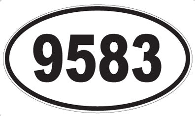 9583 - Oval Sticker