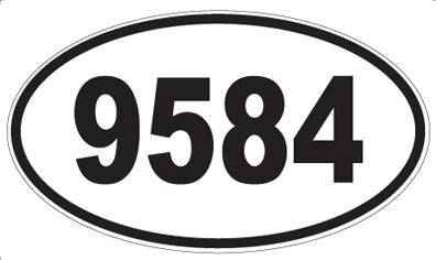 9584 - Oval Sticker