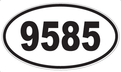 9585 - Oval Sticker