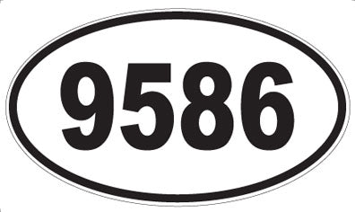 9586 - Oval Sticker