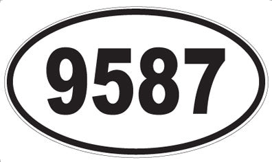 9587 - Oval Sticker