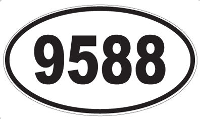 9588 - Oval Sticker