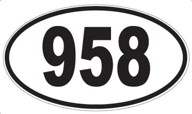 958 - Oval Sticker