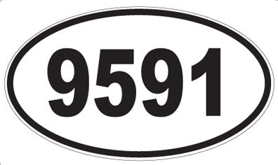 9591 - Oval Sticker
