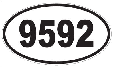 9592 - Oval Sticker