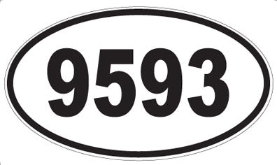 9593 - Oval Sticker