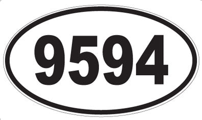 9594 - Oval Sticker