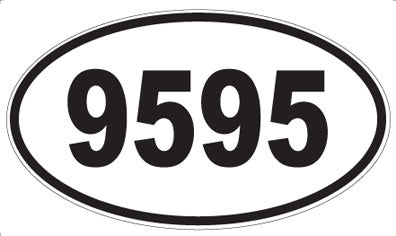 9595 - Oval Sticker