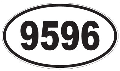 9596 - Oval Sticker