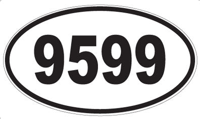 9599 - Oval Sticker