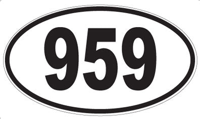 959 - Oval Sticker