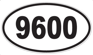 9600 - Oval Sticker