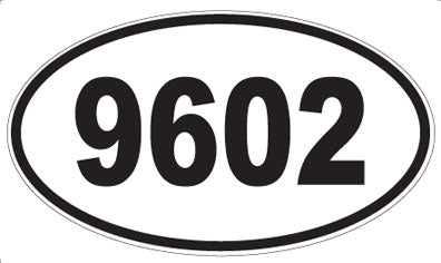9602 - Oval Sticker