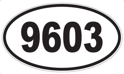 9603 - Oval Sticker