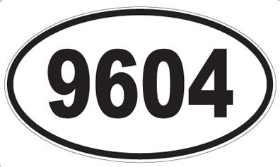 9604 - Oval Sticker