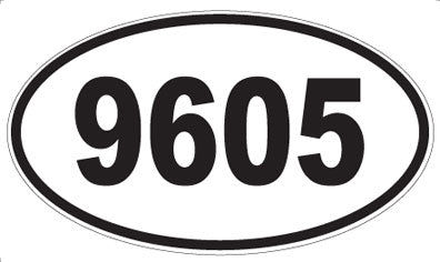 9605 - Oval Sticker