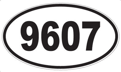 9607 - Oval Sticker