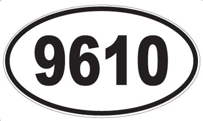 9610 - Oval Sticker