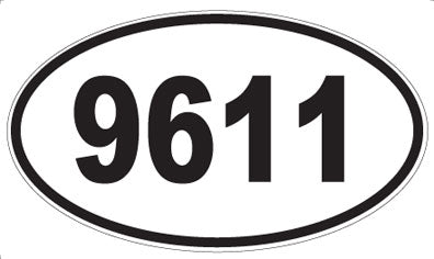 9611 - Oval Sticker