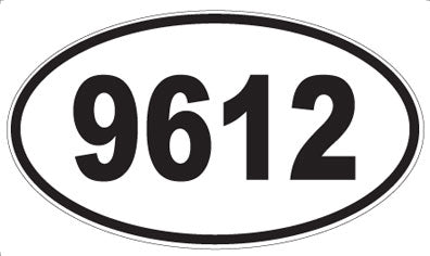 9612 - Oval Sticker