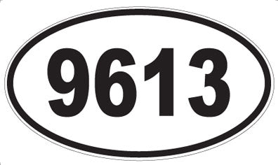 9613 - Oval Sticker