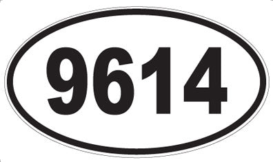 9614 - Oval Sticker