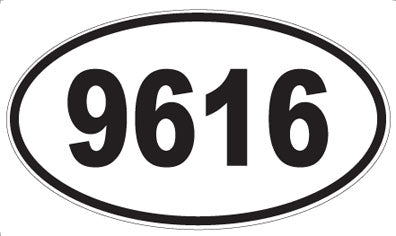 9616 - Oval Sticker