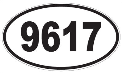 9617 - Oval Sticker