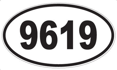 9619 - Oval Sticker