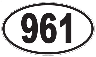 961 - Oval Sticker