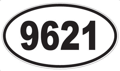 9621 - Oval Sticker