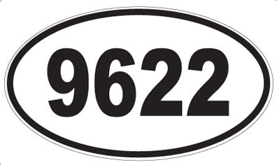 9622 - Oval Sticker