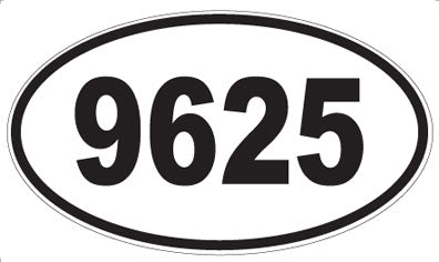 9625 - Oval Sticker