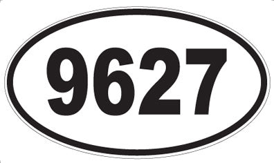 9627 - Oval Sticker