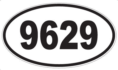 9629 - Oval Sticker