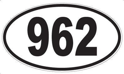 962 - Oval Sticker