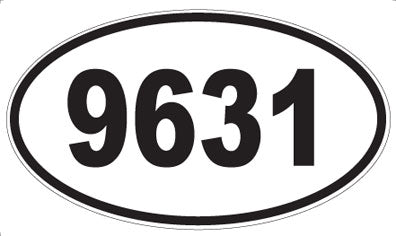 9631 - Oval Sticker