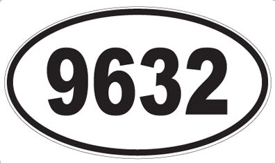 9632 - Oval Sticker