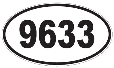 9633 - Oval Sticker