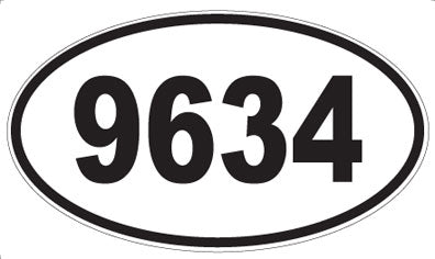9634 - Oval Sticker