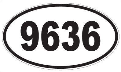 9636 - Oval Sticker