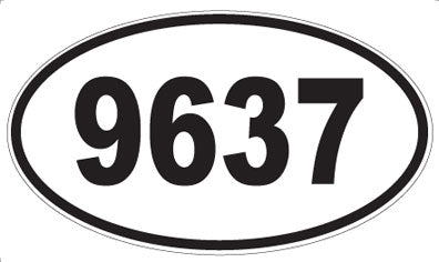 9637 - Oval Sticker