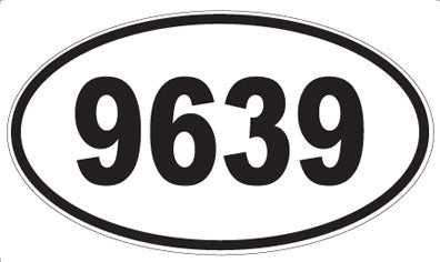 9639 - Oval Sticker