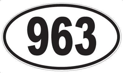 963 - Oval Sticker