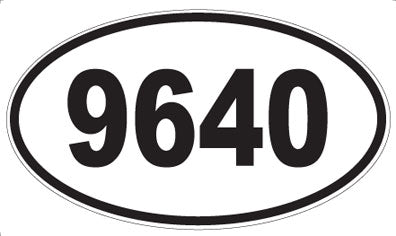 9640 - Oval Sticker
